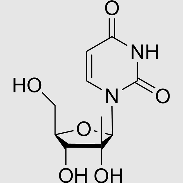 2'-C-Methyluridine structure, CAS 31448-54-1