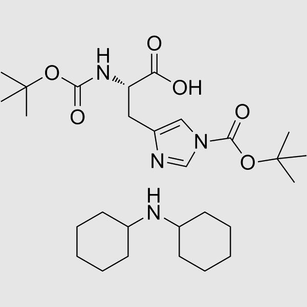 N,1-Bis(Boc)-L-histidine dicyclohexylamine salt structure, CAS 31687-58-8