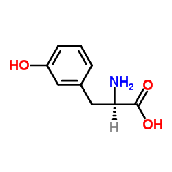 (R)-2-Amino-3-(3-hydroxyphenyl)propanoic acid structure, CAS 32140-49-1