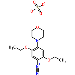 2,5-Diethoxy-4-(4-morpholinyl)benzenediazonium sulfate structure, CAS 32178-39-5