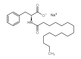 Sodium N-hexadecanoyl-L-phenlyalaninate structure, CAS 32190-55-9