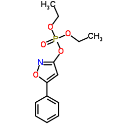 Phosphoric acid diethyl ester 5-phenylisoxazol-3-yl ester structure, CAS 32306-29-9