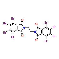 N,N-Ethylene-bis(tetrabromophthalimide) structure, CAS 32588-76-4