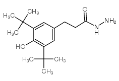 3-(3,5-Di-tert-butyl-4-hydroxyphenyl)propanohydrazide structure, CAS 32687-77-7