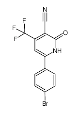3-Cyano-4-trifluoromethyl-6-(4'-bromophenyl)pyridine-2-one structure, CAS 32801-22-2