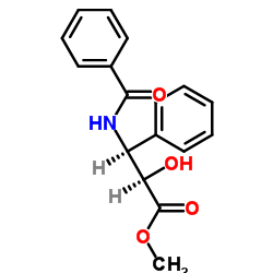 Methyl (2R,3S)-3-(benzoylamino)-2-hydroxy-3-phenylpropanoate structure, CAS 32981-85-4