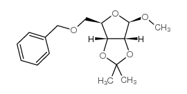 Methyl 2,3-O-isopropylidene-5-O-benzyl-beta-D-ribofuranoside structure, CAS 33019-63-5