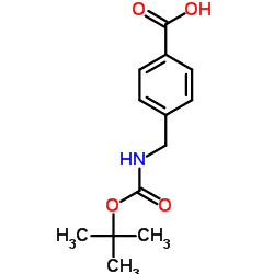 4-[(tert-Butoxycarbonylamino)methyl]benzoic acid structure, CAS 33233-67-9