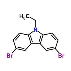 3,6-Dibromo-9-ethylcarbazole structure, CAS 33255-13-9