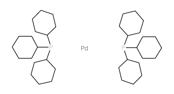 Bis(tricyclohexylphosphine)palladium(0) structure, CAS 33309-88-5