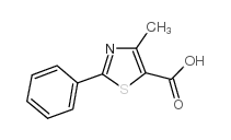 4-Methyl-2-phenylthiazole-5-carboxylic acid structure, CAS 33763-20-1