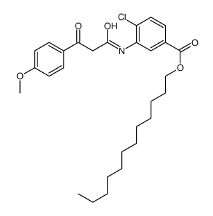 2'-Chloro-5'-(dodecyloxycarbonyl)-2-(4-methoxybenzoyl)acetanilide structure, CAS 33942-96-0