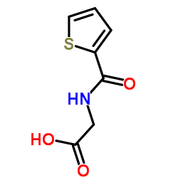 [(Thiophene-2-carbonyl)amino]acetic acid structure, CAS 33955-17-8