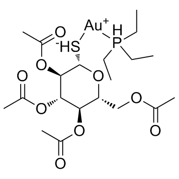 Auranofin structure, CAS 34031-32-8