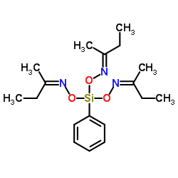 Phenyltris(methylethylketoximio)silane structure, CAS 34036-80-1
