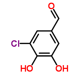 3-Chloro-4,5-dihydroxybenzaldehyde structure, CAS 34098-18-5