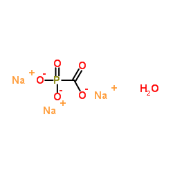 Phosphonoformic acid trisodium salt hexahydrate structure, CAS 34156-56-4