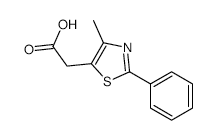 (4-Methyl-2-phenyl-1,3-thiazol-5-yl)acetic acid structure, CAS 34272-67-8
