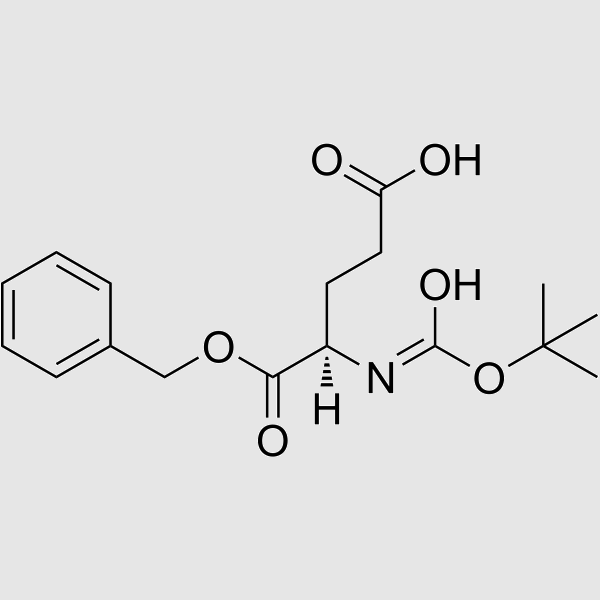 Boc-D-glutamic acid 1-benzyl ester structure, CAS 34404-30-3