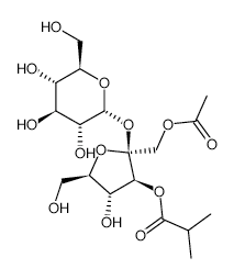 Sucrose acetate isobutyrate structure, CAS 34482-63-8