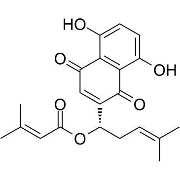 beta,beta-Dimethylacrylalkannin structure, CAS 34539-65-6