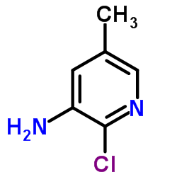 3-Amino-2-chloro-5-methylpyridine structure, CAS 34552-13-1