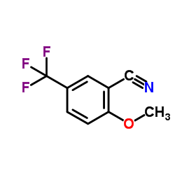 2-Methoxy-5-(trifluoromethyl)benzonitrile structure, CAS 34636-92-5