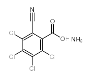 3,4,5,6-Tetrachloro-2-cyanobenzoic acid ammonium salt structure, CAS 34643-39-5