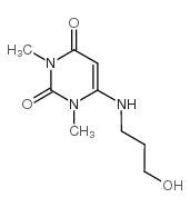 4-(3-Hydroxypropylamino)-1,3-dimethyluracil structure, CAS 34654-80-3