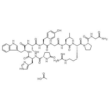 Gonadorelin acetate structure, CAS 34973-08-5