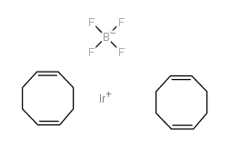 Bis(1,5-cyclooctadiene)iridium(I) tetrafluoroborate structure, CAS 35138-23-9