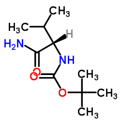 Boc-L-Valine amide structure, CAS 35150-08-4