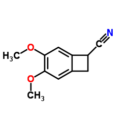 4,5-Dimethoxy-1-cyanobenzocyclobutane structure, CAS 35202-54-1