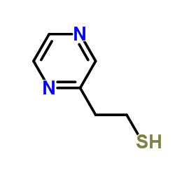 Pyrazineethanethiol structure, CAS 35250-53-4