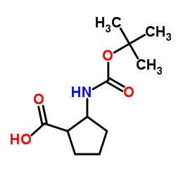 1-N-Boc-Aminocyclopentanecarboxylic acid structure, CAS 35264-09-6
