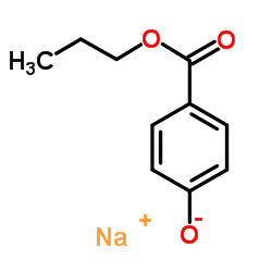 Sodium propylparaben structure, CAS 35285-69-9