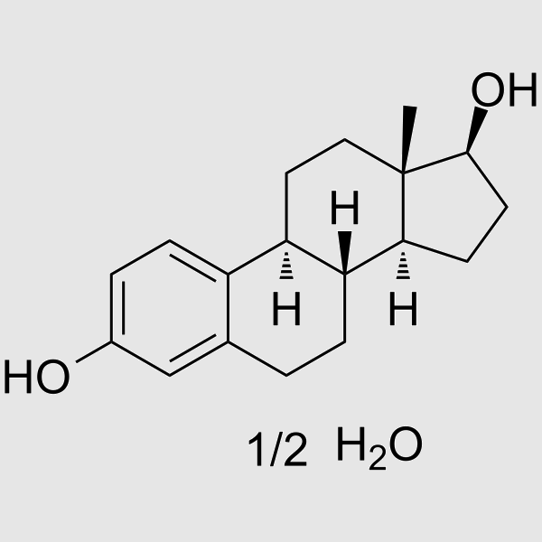 beta-Estradiol semihydrate structure, CAS 35380-71-3