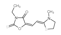 3-Ethyl-5-[(3-methylthiazolidin-2-ylidene)ethylidene]-2-thioxooxazolidin-4-one structure, CAS 35795-44-9