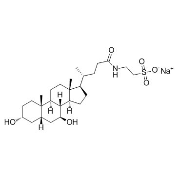 Tauroursodeoxycholic acid sodium salt structure, CAS 35807-85-3