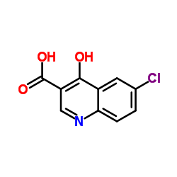 6-Chloro-4-hydroxyquinoline-3-carboxylic acid structure, CAS 35973-14-9