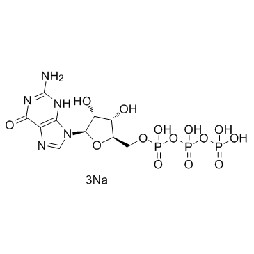 Guanosine 5'-triphosphate trisodium salt structure, CAS 36051-31-7