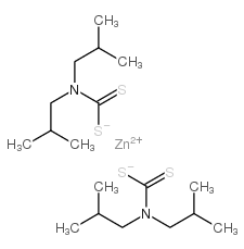 Zinc diisobutyldithiocarbamate structure, CAS 36190-62-2