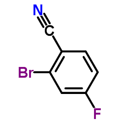 2-Bromo-4-fluorobenzonitrile structure, CAS 36282-26-5