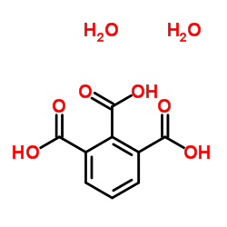 1,2,3-Benzenetricarboxylic acid hydrate structure, CAS 36362-97-7