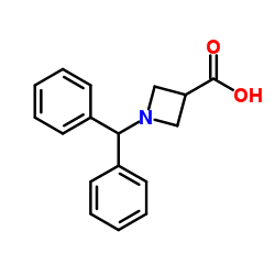 1-Benzhydrylazetidine-3-carboxylic acid structure, CAS 36476-87-6