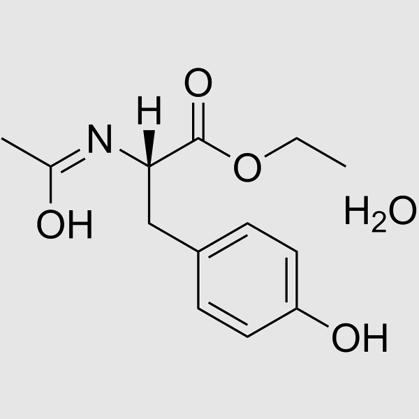 Ethyl N-acetyl-L-tyrosinate hydrate structure, CAS 36546-50-6