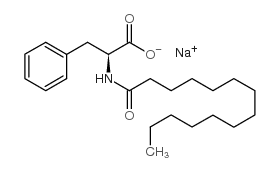 Sodium N-tetradecanoyl-L-phenlyalaninate structure, CAS 36577-41-0