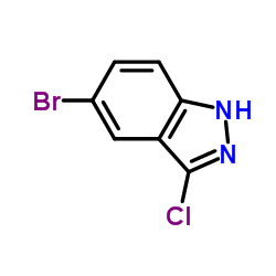 5-Bromo-3-chloro-1H-indazole structure, CAS 36760-19-7