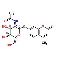 4-Methylumbelliferyl-2-acetamido-2-deoxy-beta-D-glucopyranoside structure, CAS 37067-30-4