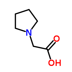 Pyrrolidin-1-ylacetic acid structure, CAS 37386-15-5